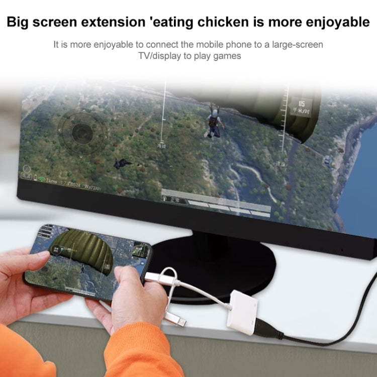 Adattatore HDMI 3 in 1 per smartphone iOS e Android