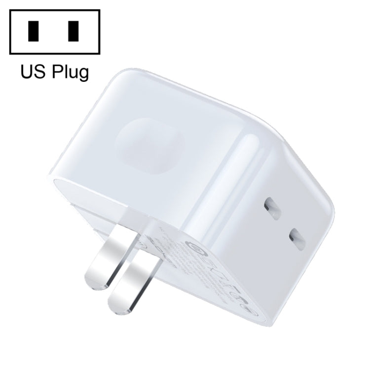 WK WP-U142 Caricatore doppio al nitruro di gallio USB-C/Type-C da 35 W, presa americana