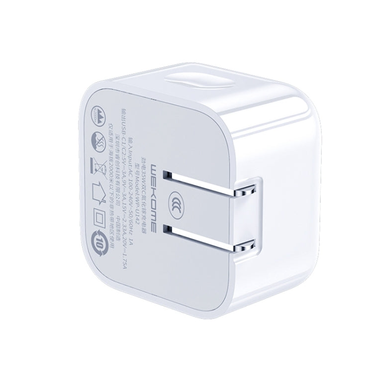 WK WP-U142 Caricatore doppio al nitruro di gallio USB-C/Type-C da 35 W, presa americana