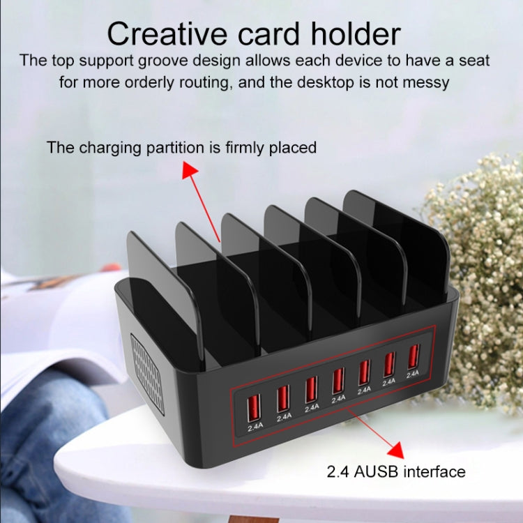 Stazione di ricarica intelligente 100W 7 porte USB