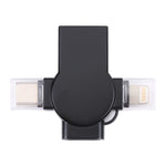 Adattatore OTG 4 in 1 USB a USB-C e 8 pin