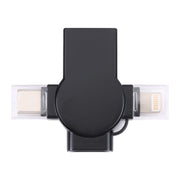 Adattatore OTG X09 4 in 1 da USB a doppia interfaccia 8 pin + USB-C/Type-C