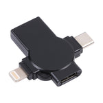 Adattatore OTG 4 in 1 USB a USB-C e 8 pin