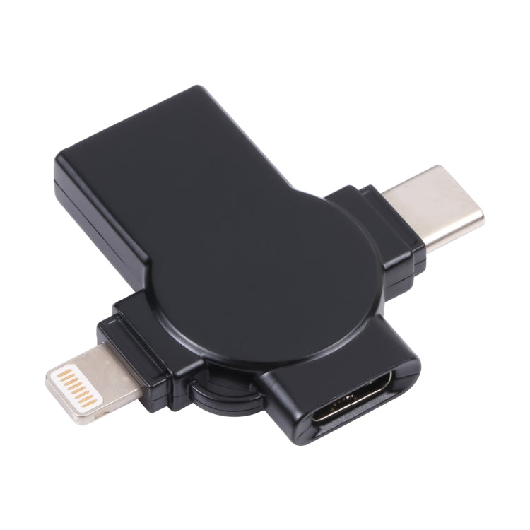 Adattatore OTG 4 in 1 USB a USB-C e 8 pin