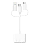 Adattatore USB OTG 3 in 1 per smartphone e tablet