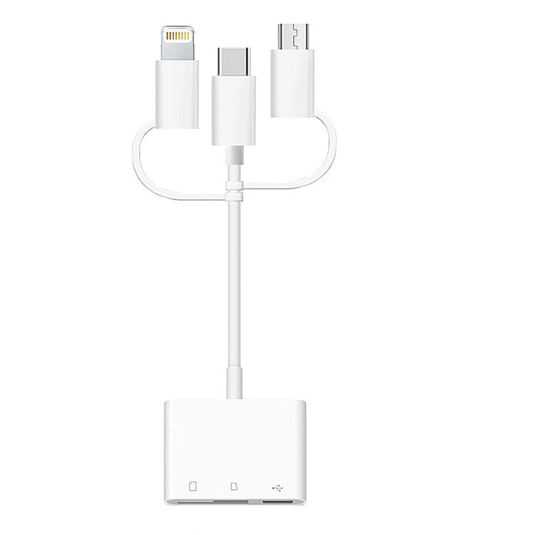Adattatore USB OTG 3 in 1 per smartphone e tablet