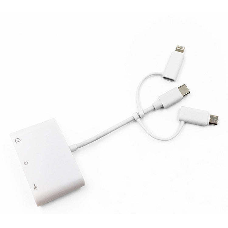 Adattatore USB OTG 3 in 1 per smartphone e tablet