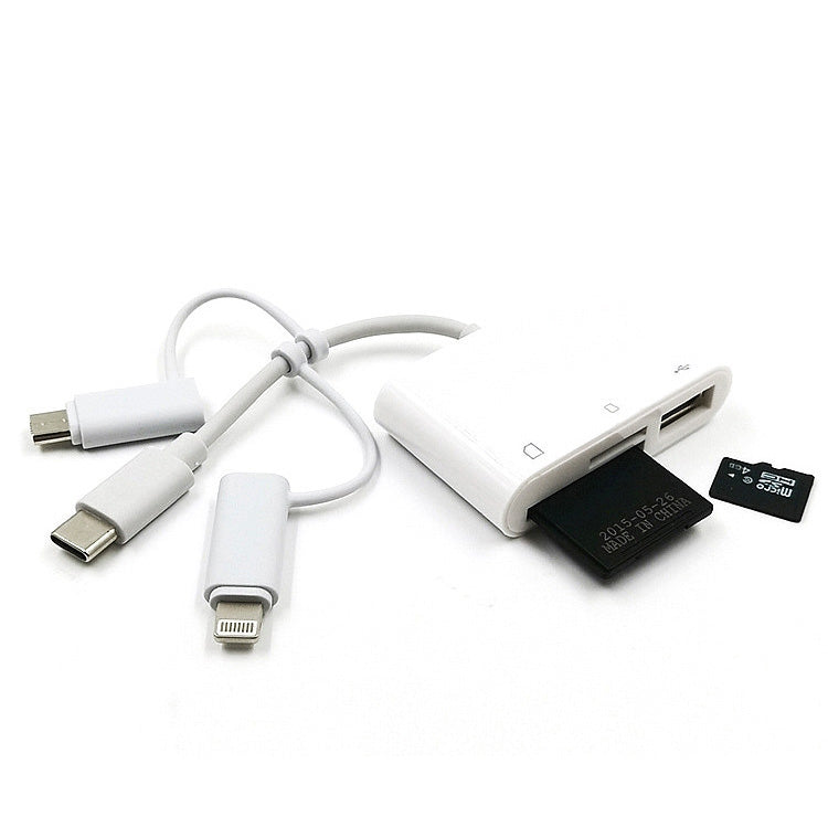 Adattatore USB OTG 3 in 1 per smartphone e tablet