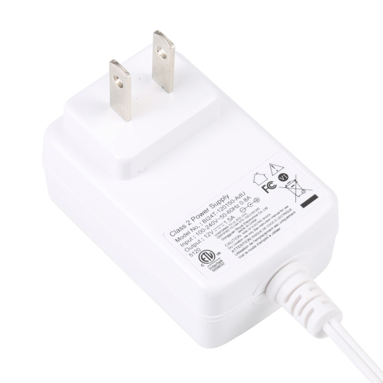 Caricabatterie DC 12V 1,5A con spina americana 2,5 mm