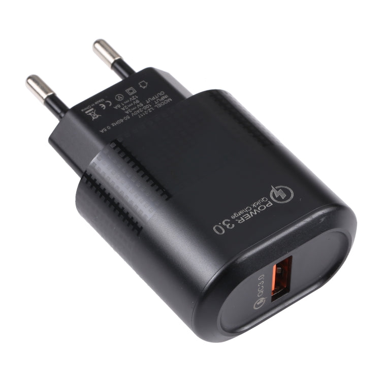 Caricabatterie rapido USB LZ-2117 18 W QC3.0 3,1 A, presa europea, EU Plug