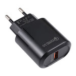Caricabatterie rapido USB 18W QC3.0 con presa europea