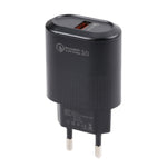 Caricabatterie rapido USB 18W QC3.0 con presa europea