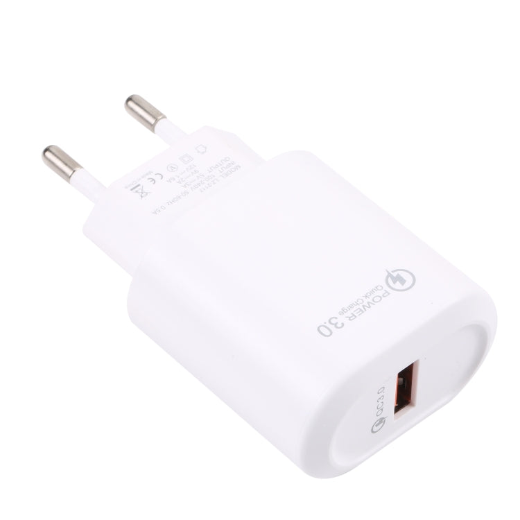 Caricabatterie rapido USB 18W QC3.0 con presa europea