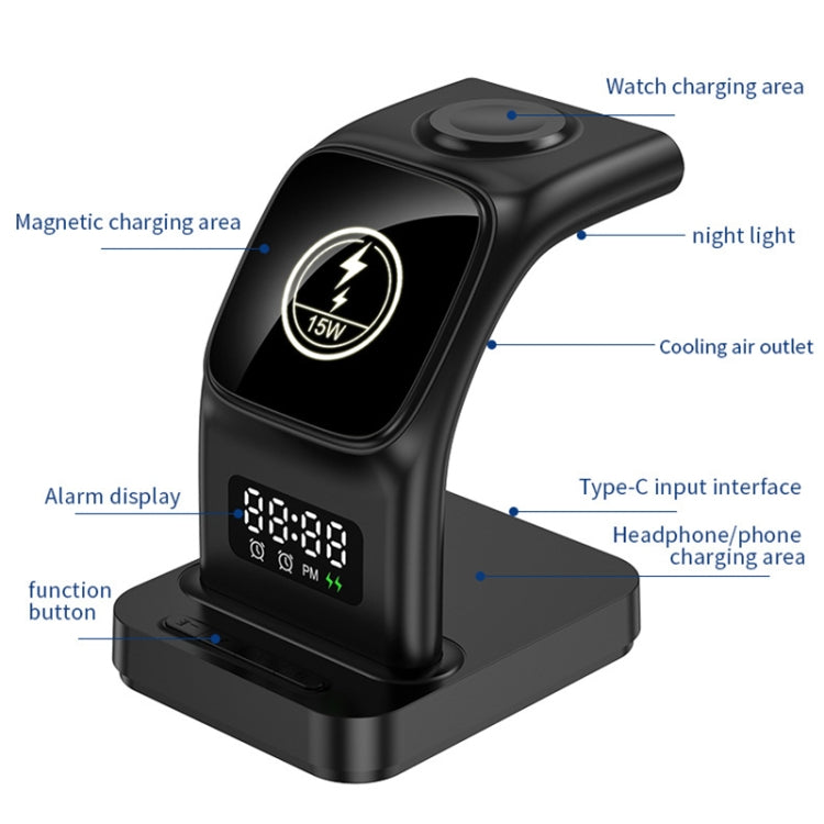 Caricabatterie wireless multifunzione 15W