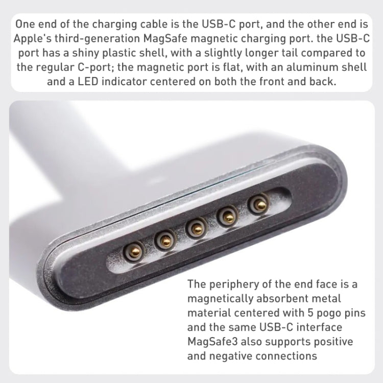 A2363 Cavo dati di ricarica rapida da USB-C/Type-C a Magsafe 3, lunghezza: 2 m, A2363 USB-C / Type-C to Magsafe 3