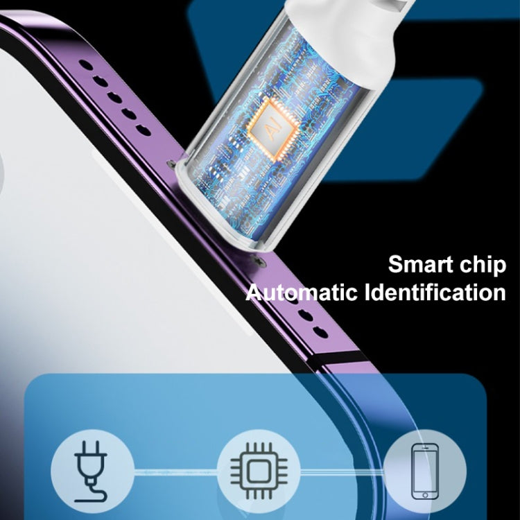 WEKOME WDC-01 Tidal Energy Series 2.4A Cavo dati da USB a 8 pin in PVC, lunghezza: 1 m, USB to 8 Pin