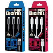 Cavo dati 3 in 1 USB a 8 Pin, Type-C e Micro USB