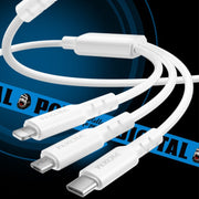 Cavo dati 3 in 1 USB a 8 Pin, Type-C e Micro USB