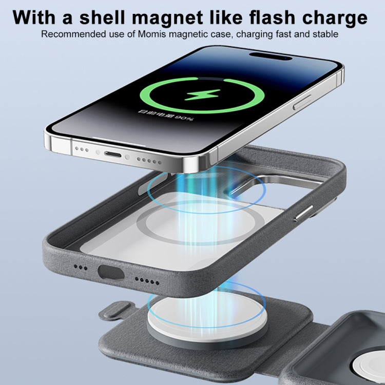 MOMAX UD30 Q.Mag Go Caricatore Wireless Magnetico Pieghevole 2 in 1 Magsafe