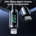 Cavo ricarica USB a 8 pin con display digitale 10W