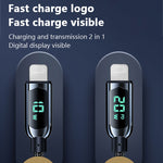 Cavo ricarica USB a 8 pin con display digitale 10W