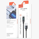 Cavo ricarica USB a 8 pin con display digitale 10W