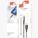 Cavo ricarica USB 8 pin 1,2 m 10 W trasparente