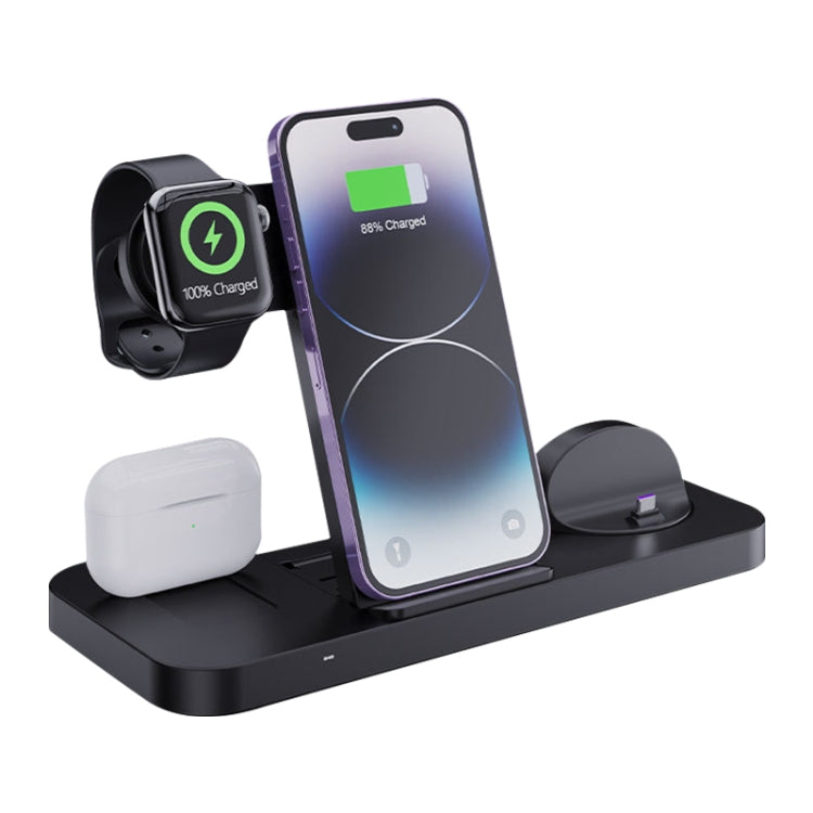 Caricabatterie wireless verticale pieghevole multifunzionale 6 in 1