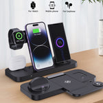 Caricabatterie wireless verticale pieghevole multifunzionale 6 in 1