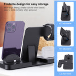 Caricabatterie wireless verticale pieghevole multifunzionale 6 in 1