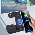 Caricabatterie wireless verticale pieghevole multifunzionale 6 in 1