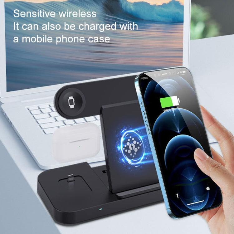 Caricabatterie wireless verticale pieghevole multifunzionale 6 in 1