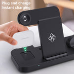 Caricabatterie wireless verticale pieghevole multifunzionale 6 in 1