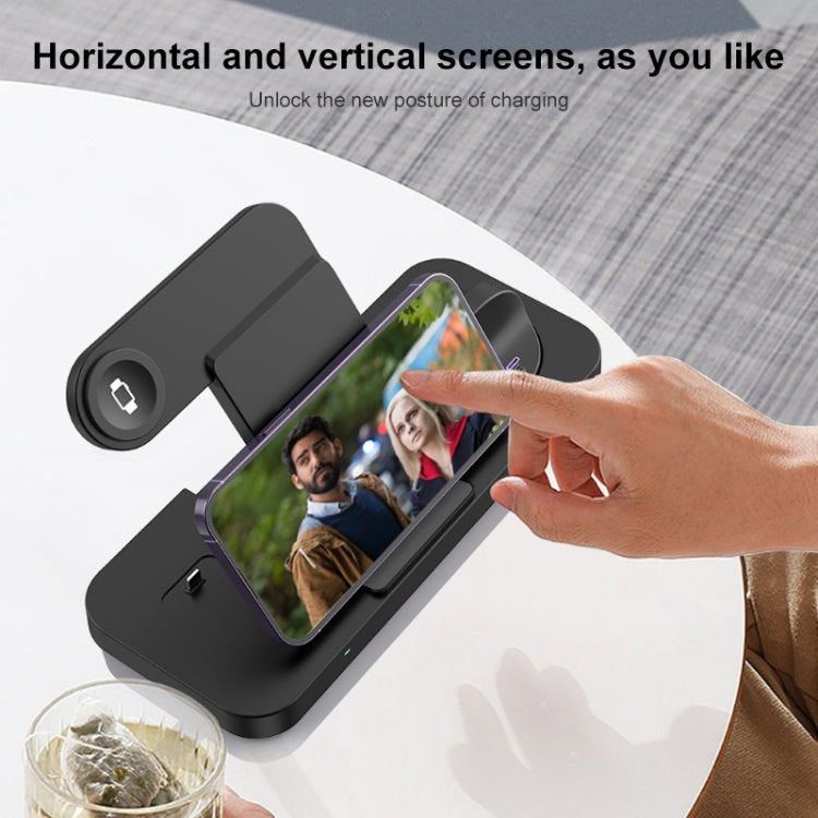 Caricabatterie wireless verticale pieghevole multifunzionale 6 in 1