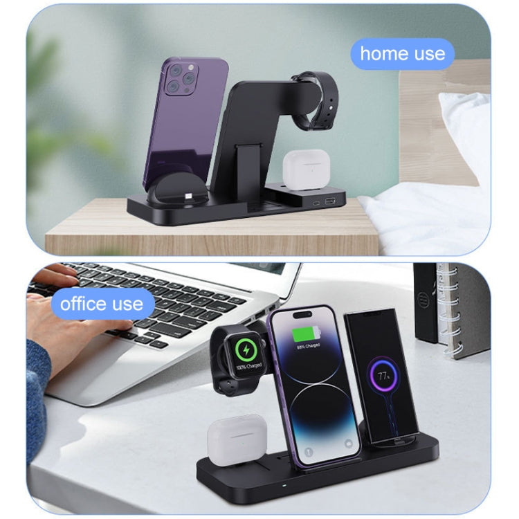 Caricabatterie wireless verticale pieghevole multifunzionale 6 in 1