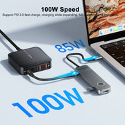MOMAX DH17 Custodia da viaggio ONELINK 7 in 1 Adattatore HUB per docking station da tipo C a USB, DH17