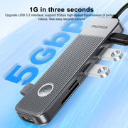 MOMAX DH17 Custodia da viaggio ONELINK 7 in 1 Adattatore HUB per docking station da tipo C a USB, DH17