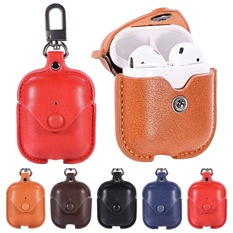 Custodia protettiva in pelle PU per AirPods 1 e 2