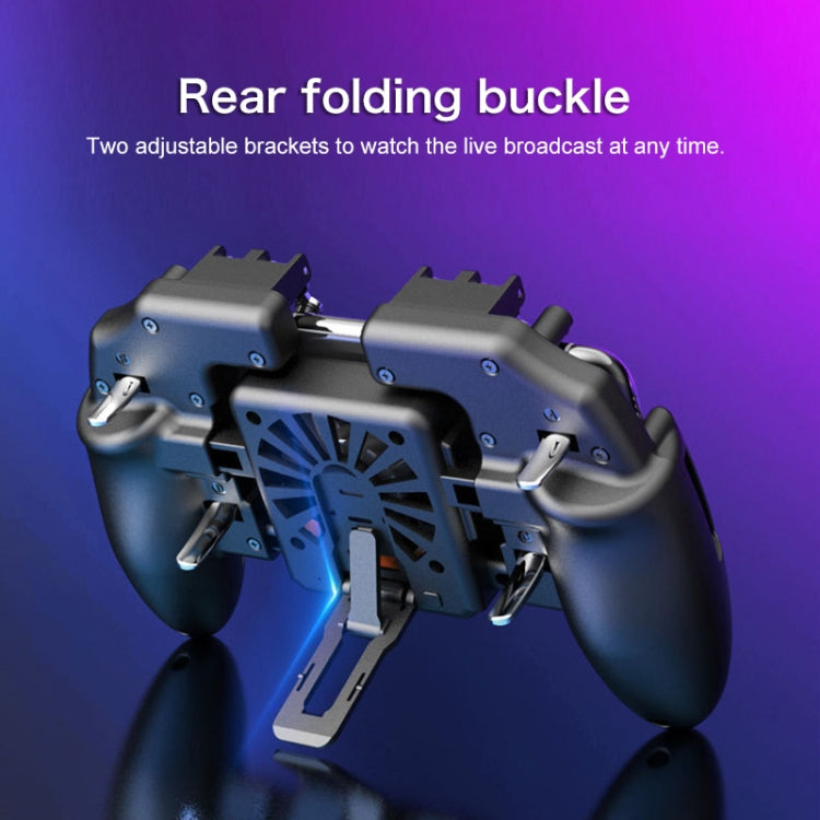 AK77 Batteria da 1200 mAh Gamepad multifunzione per telefono cellulare con collegamento a sei dita con staffa, adatto per telefoni cellulari da 4,7-6,5 pollici, 1200mAH Battery Edition