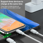 Cavo 3 in 1 WK WDC-103 8 pin + Micro USB + Type-C
