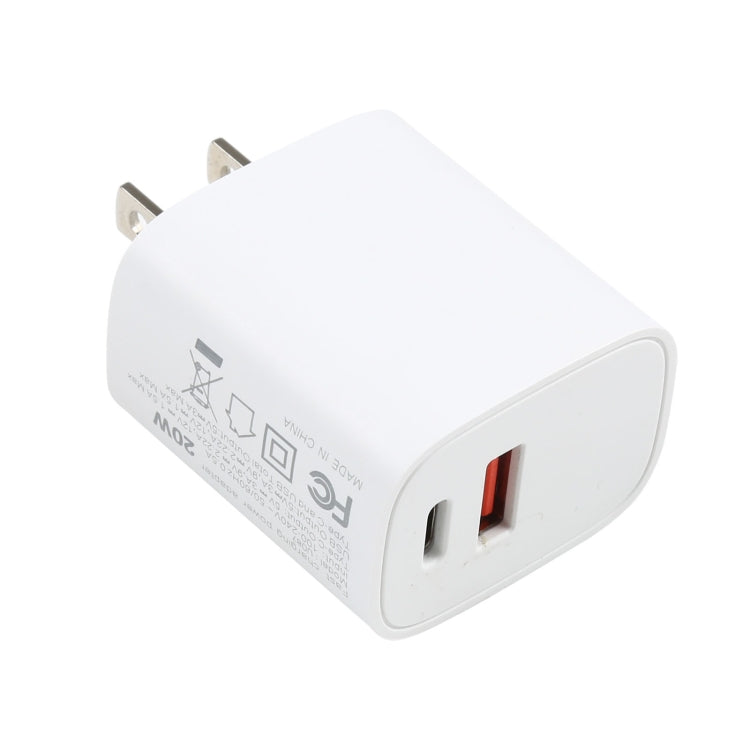 Caricatore da viaggio USB-C 20W con presa americana US