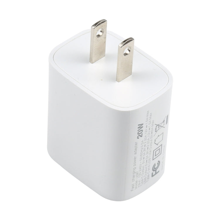 Caricatore da viaggio USB-C 20W con presa americana US