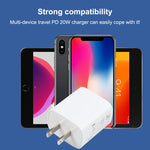 Caricatore da viaggio USB-C 20W con presa americana US