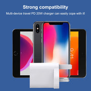 Caricatore da viaggio USB-C 20W con porte USB