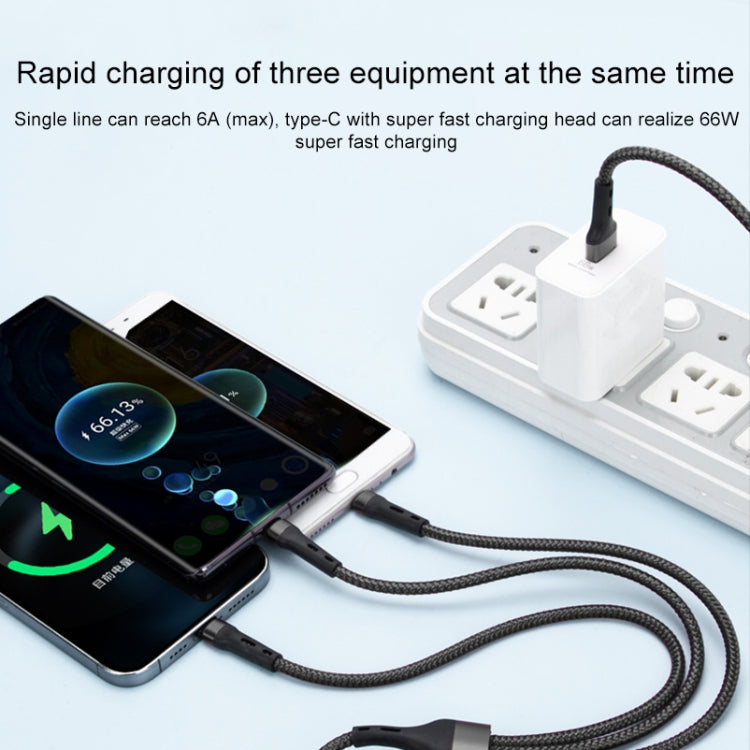 Cavo ricarica 100W 6A Tipo C e Micro USB 1,3 m