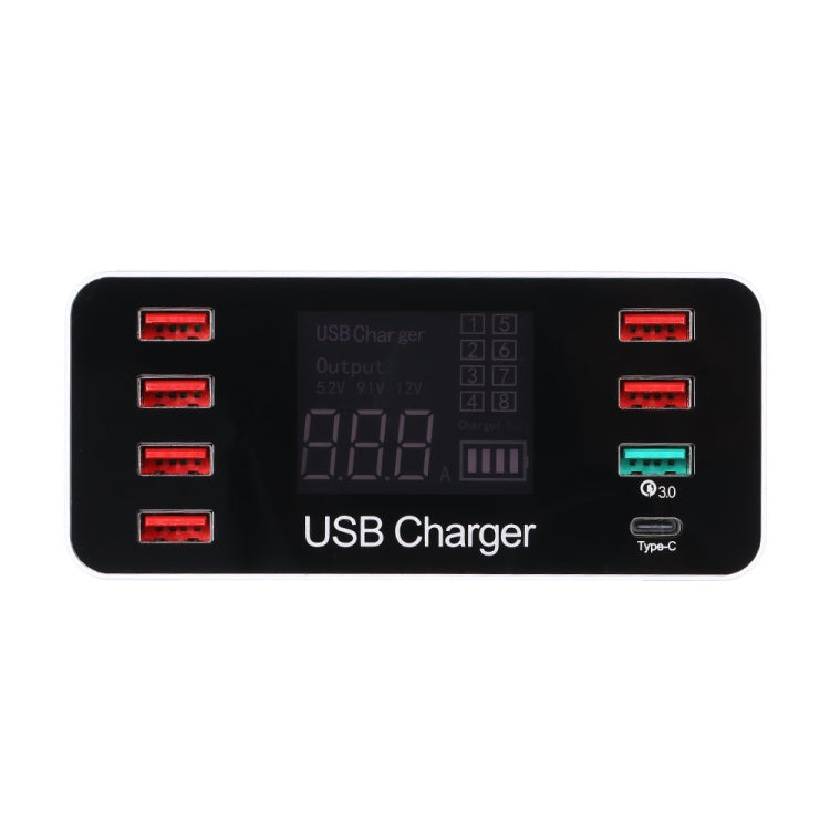 Caricatore Multifunzione A9 Plus 8 Porte USB e Type-C