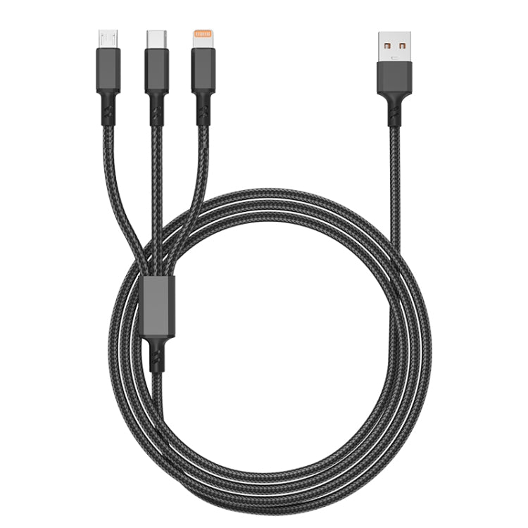 Cavo ricarica 3 in 1 USB 1,2 m arancione 3A