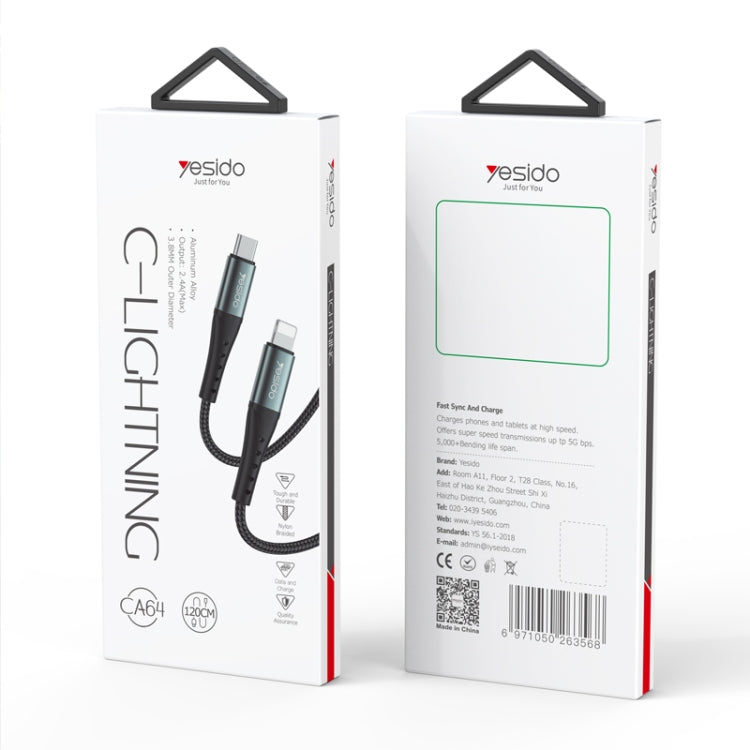 Cavo ricarica Yesido CA64 USB-C 2,4 A 1,2 m