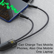 Cavo di ricarica rapida Yesido CA88 2 in 1 da USB-C/tipo-C a USB-C/tipo-C, lunghezza: 1,2 m, CA88