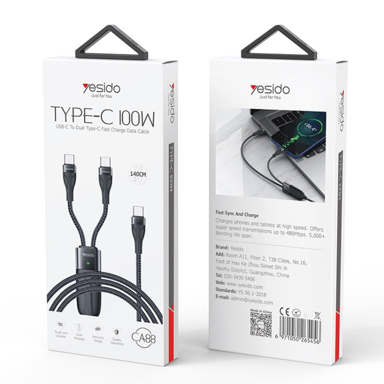 Cavo ricarica rapida Yesido CA88 USB-C 1,2 m